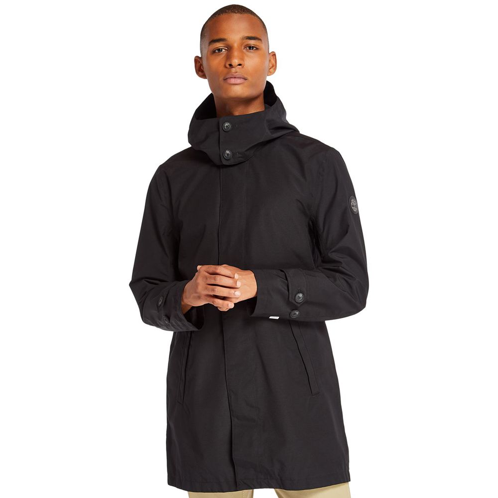 Timberland Μπουφαν Ανδρικα Μαυρα - Doubletop Mountain Waterproof Raincoat - Greece 7245319-OW